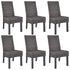 Swen Studio -  Dining Chairs 6 pcs Brown Kubu Rattan and Mango Wood (3x246655)